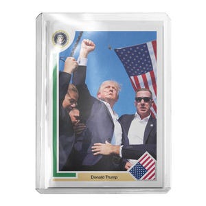 Custom President Donald Trump MAGA 1991 Upper Deck Style USA Assassination Attempt Novelty Baseball Trading Card Read Description