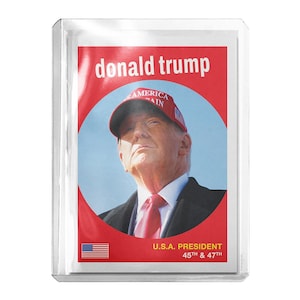 Custom President Donald Trump MAGA 1959 Topps Style USA Novelty Baseball Trading Card Read Description