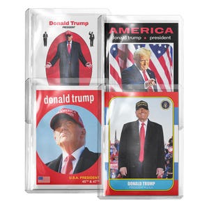 4 Pack President Donald Trump Custom Retro Style USA MAGA Novelty Baseball + Basketball Trading Card Read Descr.