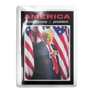 Custom President Donald Trump MAGA 1971 Topps Style USA Novelty Baseball Trading Card Read Description