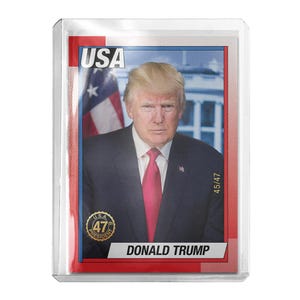 Custom 47th President Donald Trump MAGA 1990 Topps Style USA Novelty Basketball Trading Card Read Description