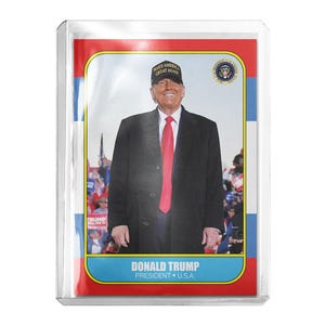 Custom President Donald Trump MAGA 1986 Fleer Style USA Novelty Baseball Trading Card Read Description