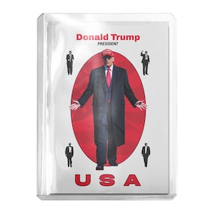 Custom President Donald Trump MAGA 1969 Topps Style USA Novelty Baseball Trading Card Read Description