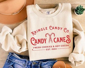 Kringle Candy Co Christmas Shirt, Candy Cane Shirt, Candy Cane Tshirt, Christmas Candy Shirt, Winter Sweater, Xmas Shirt