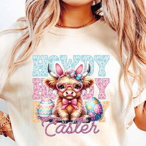 Howdy Easter Shirt,Easter Cow Sweatshirt,Heifer Easter Day Shirt,Funny Easter Shirt, Gift For Easter,Easter Animal Shirt,  Cute Easter Shirt