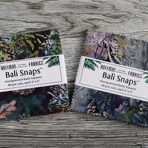 Bali Snaps-5 Inch Square pack-40 squares each-Batik fabric