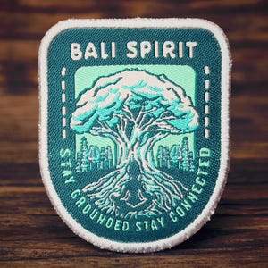 Bali Spirit Patch – Meditation Patch, Bali Banyan Tree Souvenir, Spiritual Travel Patch, Mindfulness Badge, Yoga Patch, Bali Gift