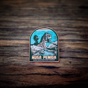 Bali Nusa Penida Pin, Indonesia Enamel Pin, Kelingking Beach Pin, Bali Lapel Pin, Bali Souvenir, Badge, Travel Pin, Brooch, Adventure Pin
