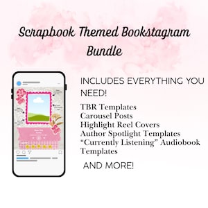 52 Scrapbook Themed Bookstagram Canva Templates for Instagram