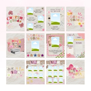 52 Scrapbook Themed Bookstagram Canva Templates for Instagram