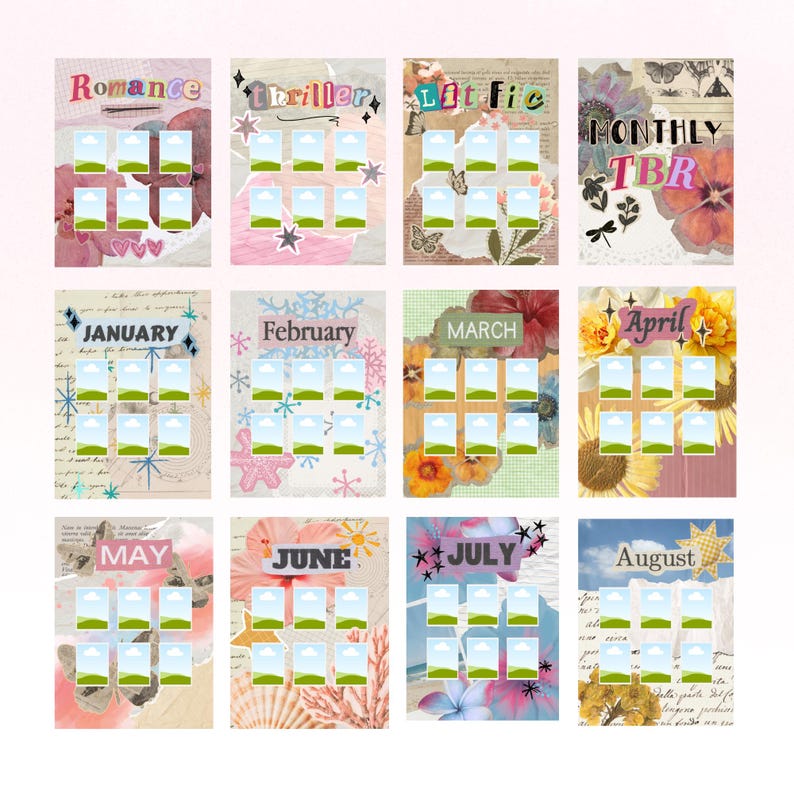 52 Scrapbook Themed Bookstagram Canva Templates for Instagram