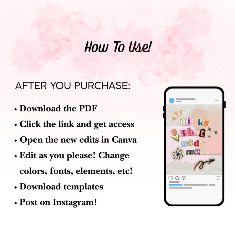 52 Scrapbook Themed Bookstagram Canva Templates for Instagram