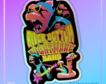 River Bottom Nightmare Band Holographic sticker