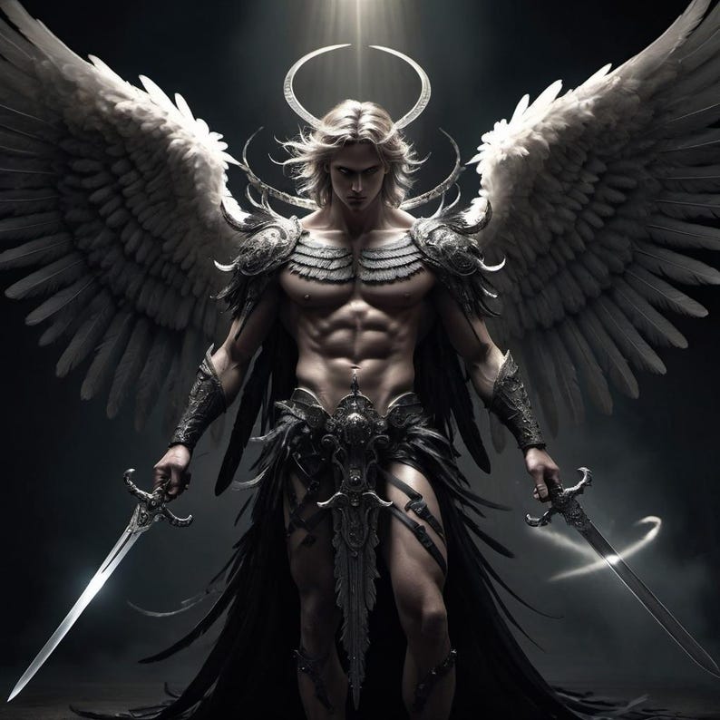 Angelic Warrior, Celestial Guardian, Fantasy Art, Divine Protector ...