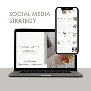Social Media Strategy Template | Client Strategy for Social Media Manager | Social Media Proposal | Canva Template