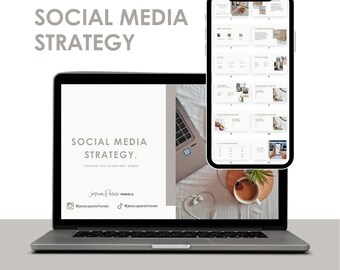 Social Media Strategy Template | Client Strategy for Social Media Manager | Social Media Proposal | Canva Template
