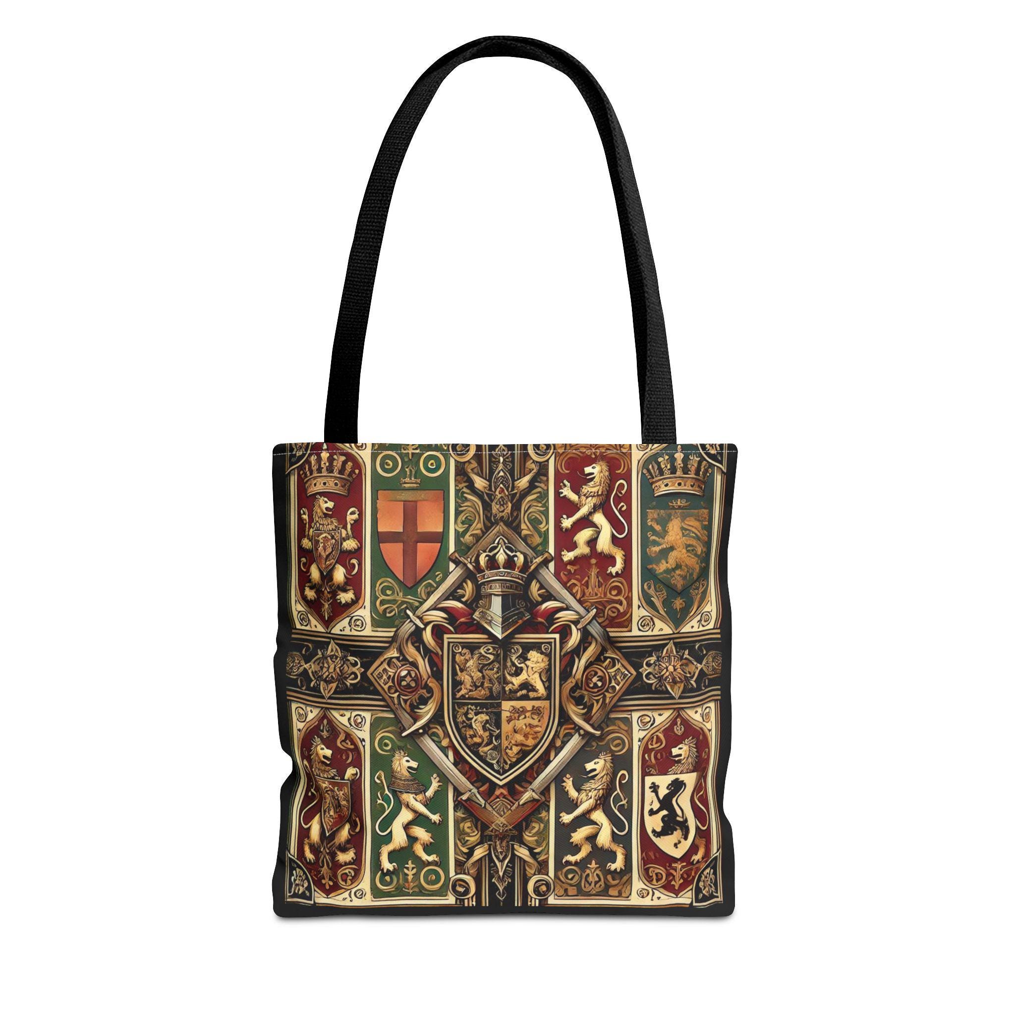 Medieval Coat of Arms Tote Bag royal Heraldic Crest Design Historic Fantasy Art Etsy