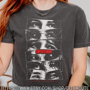 Comfort Colors OBSESSION Film-Shirt, Eye Nikki Grafik-T-Shirt, Gothic Horror T-Shirt
