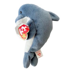 Vintage TY Beanie Baby ECHO Delphin Stofftier Sammlerstück