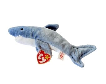 Vintage Ty Beanie Baby Crunch the Shark Tank 1996 Kolekcjonerska Wycofana