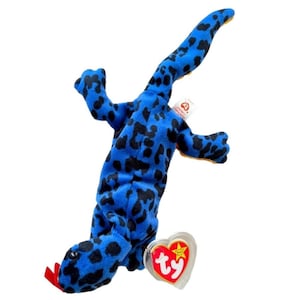 Vintage Beanie Baby Lizzie the Lizard 1995 Retired PVC Pellets Collectible