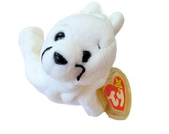 Seamore Ty Beanie Baby White Seal Style 4029 Tagi Granulki PVC 1993 1996