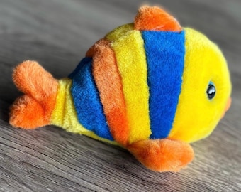 Vintage Swibco Puffkins Plysch Clownfisk Jules 8-25-98 NWT Taggfel