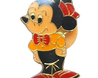 Vintage Mickey Mouse Young Student Resin Lapel Pin Hat Vest Tie Tack