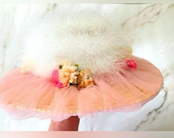 Puma FENTY Cream Lace Cap Hat, Marie Antoinette Inspired 