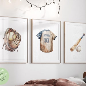 Personalized Baseball Jersey, Custom Baseball Poster, Baseball Print, Boys Bedroom Decor, Baseball Gifts, Baseball Room Decor, Baseball Art