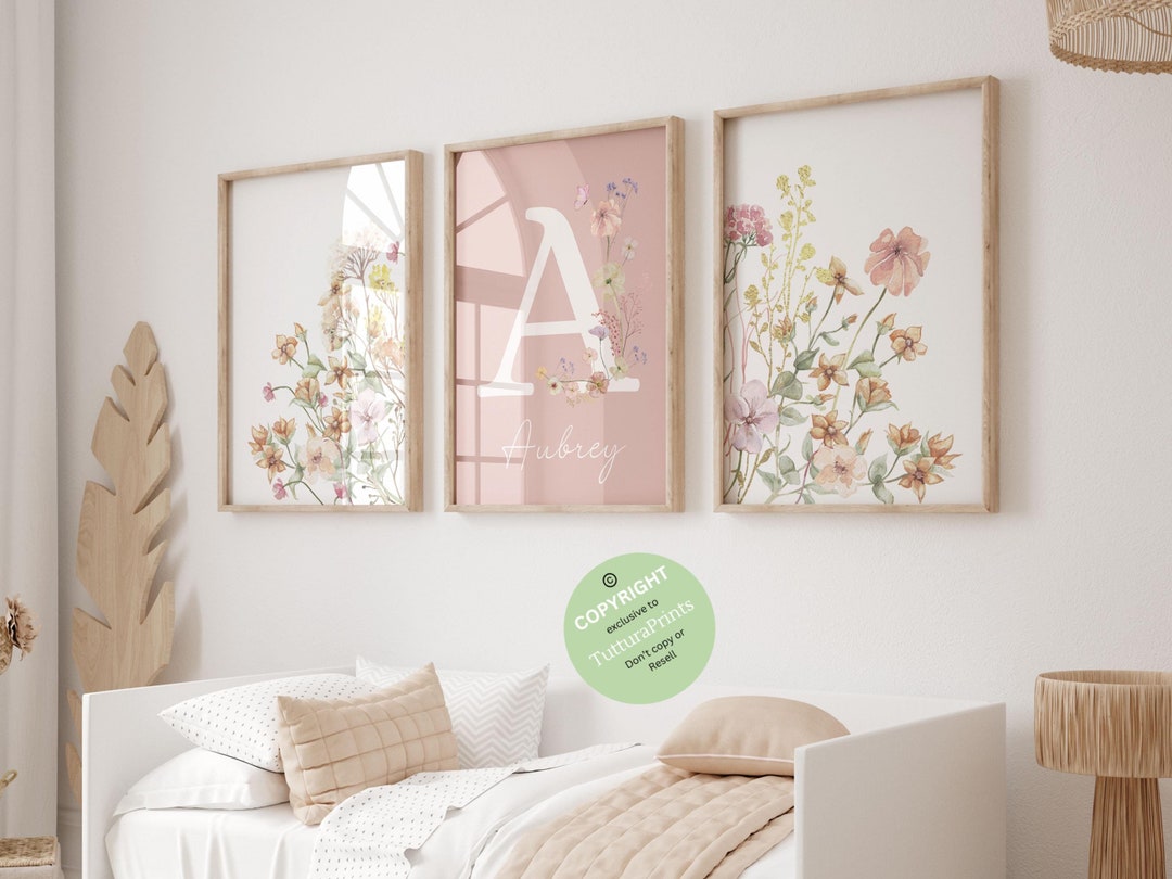 Wildflowers Prints| Floral Nursery Wall Art, Boho, Baby Girl Nursery ...
