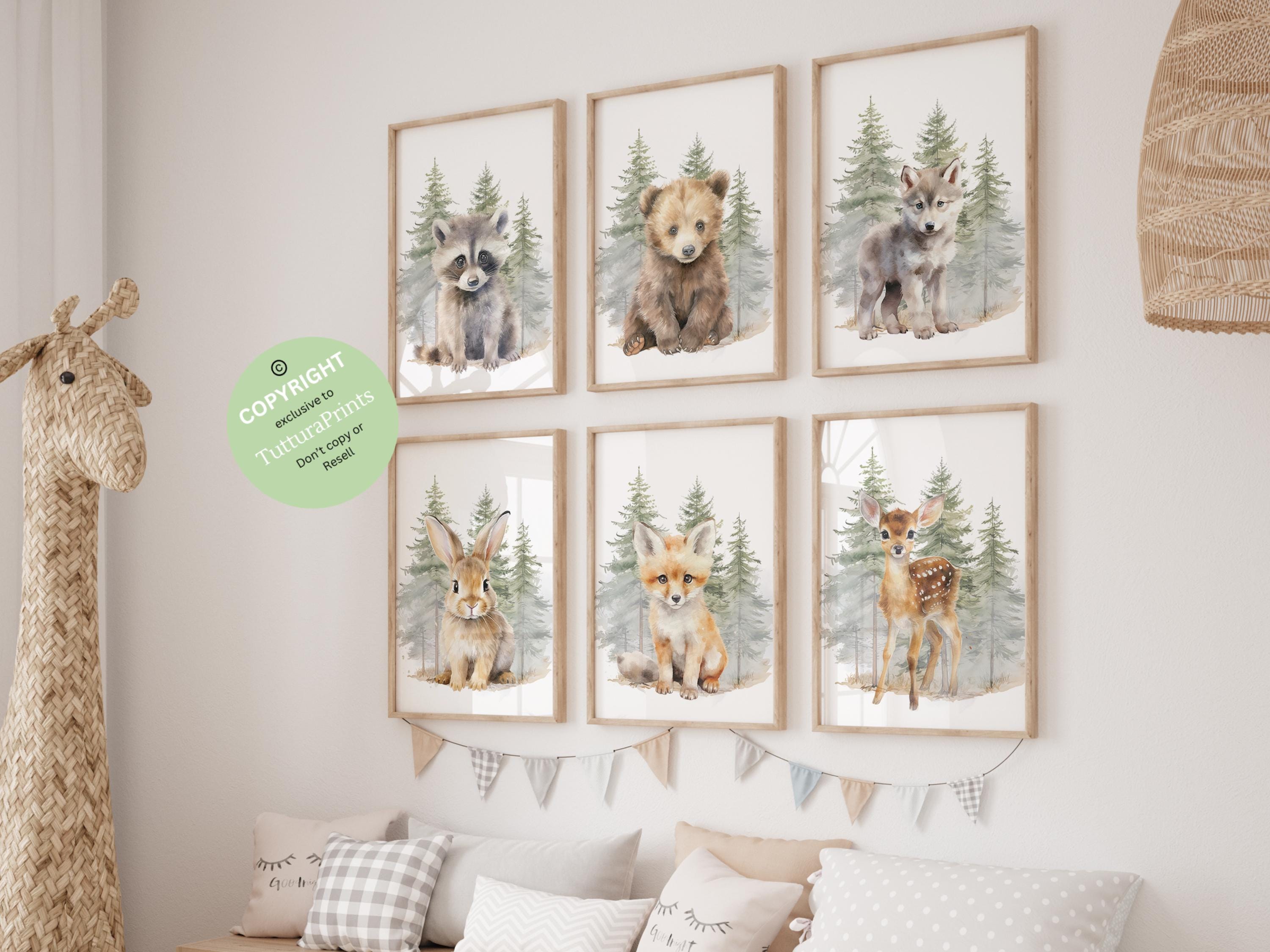 Woodland Nursery Prints Baby Room Decor, Woodland Nursery Wall Art Gift ...