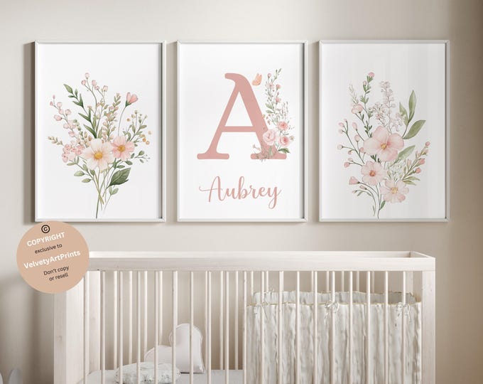 Custom Wild Flowers| Wildflowers Prints| Floral Nursery Wall Art, Boho ...
