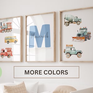 Transportation nursery decor, construction vehicle prints, Transport vehicle prints, Boy room wall art, Boy nursery cars decor, Truck prints