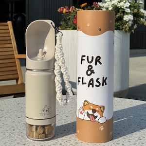 Botella de agua para mascotas 2 en 1