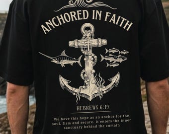 Hebrews 6:19 Hope Anchors The Soul PNG | Christian Sublimation Design | Bible Verse Tshirt Design Png (Digital Download)