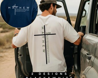 Matthew 6 33 Bible Verse Png Cross Print- 4 PNG Bundle Design | But Seek First His Kingdom | Christianity Bible Verse Png Christian Designer