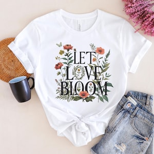 Let Love Bloom Sign Wedding Decor | Rustic Floral Garden Sign | Romantic Party Decoration | Bridal Shower, Anniversary Gift