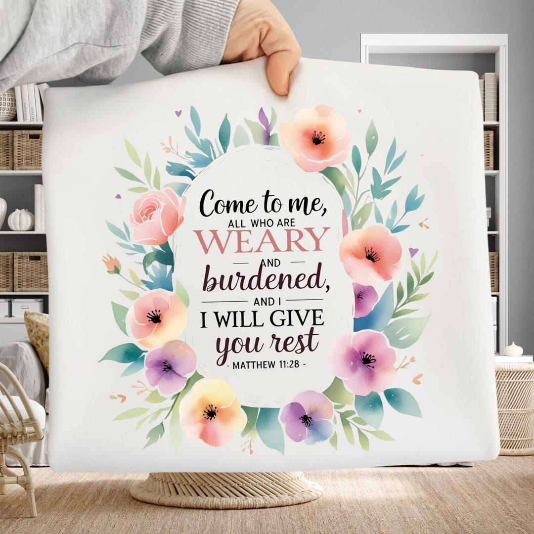 Floral Christian Bible Verse PNG SVG, Boho Faith Design (digital ...