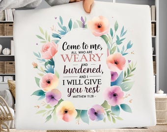 Floral Christian Bible Verse PNG SVG, Boho Faith Design (Digital Download)