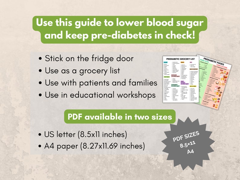 Pre Diabetes Diet PDF Cheat Sheet Grocery List Low Glycemic Index Foods ...