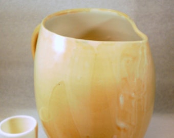 Pitcher in Peach glaze