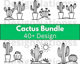 Cactus Svg Bundle, Cactus cut file Bundle, SVGs, PDFs, PNGs, Cactus svg, cactus clip art, Cactus Flower, succa file, Cactus Svg, Eps files