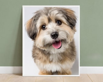 Shih Tzu Portrait from Photo | Realistic Pet Painting, Memorial Gift Idea, Personalized Dog Artwork, Digital or Framed Print