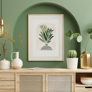 Green Leaf Wall Art – Botanical Printable, Minimalist Plant Poster, Digital Download, Nature-Inspired Art for Home Decor, Leaves Prints