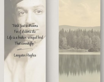 Langston Hughes Quote Bookmark
