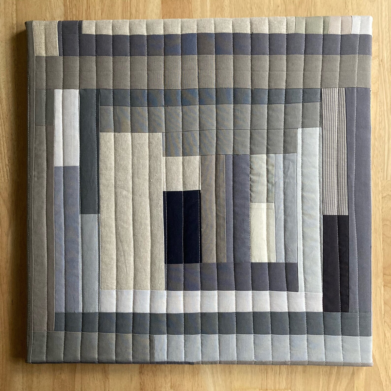 Minimalist Abstract Quilt on Canvas Modern Quilt Art 20 X Etsy