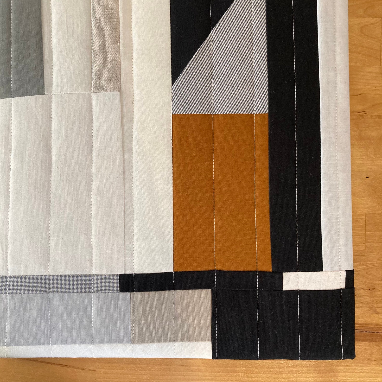 Minimalist Abstract Quilt on Canvas Modern Quilt Art 11 Etsy