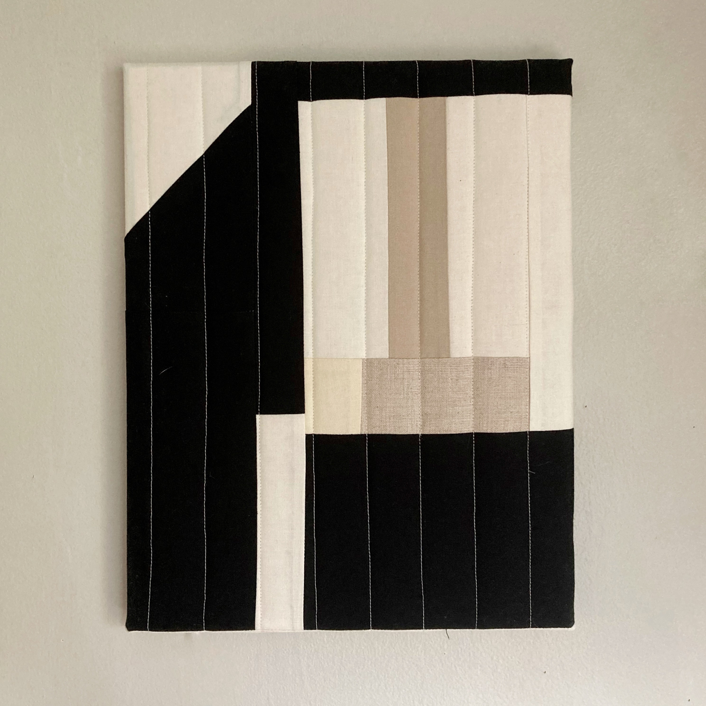 Minimalist Abstract Quilt on Canvas Modern Quilt Art 11 Etsy