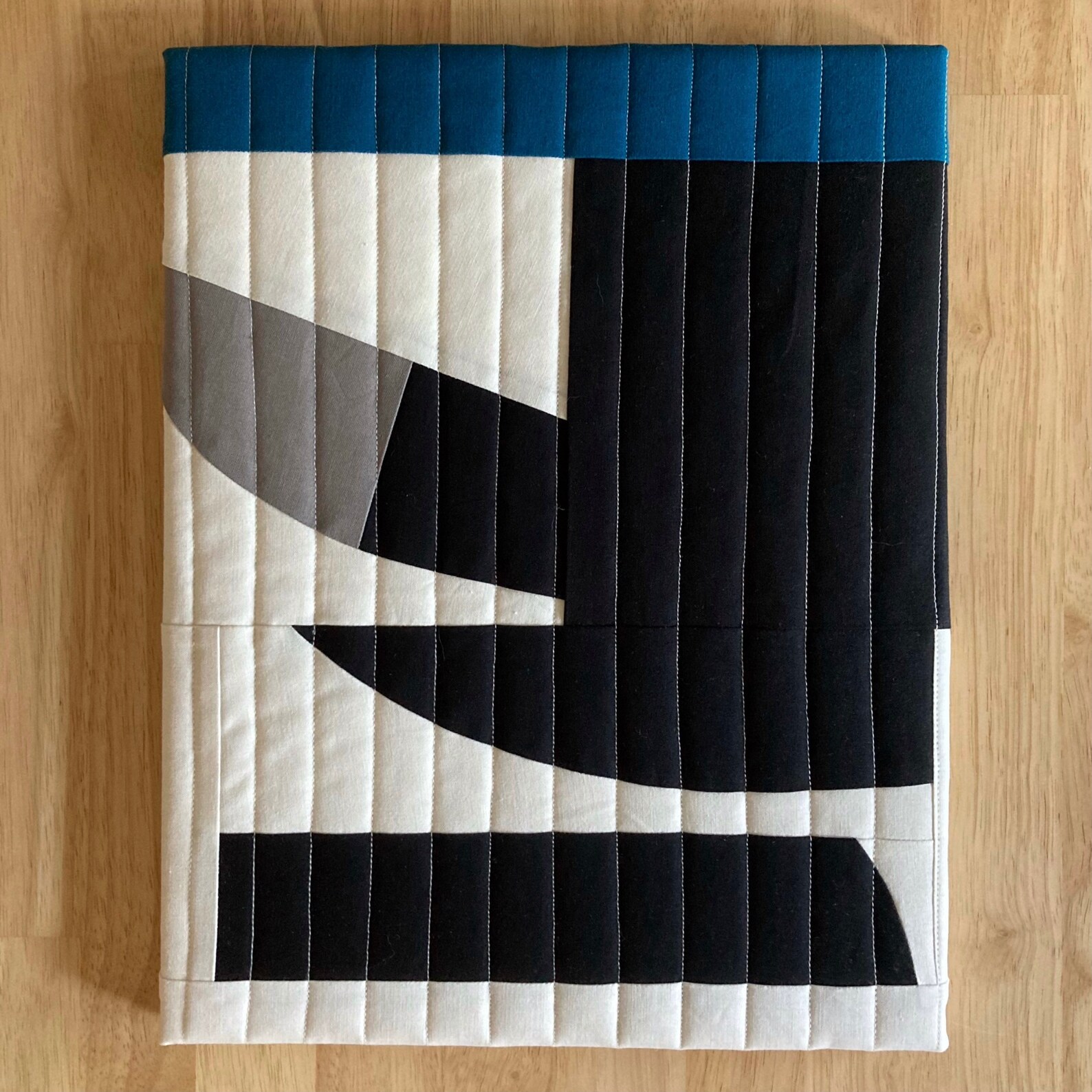 Minimalist Abstract Quilt on Canvas Modern Quilt Art 11 Etsy